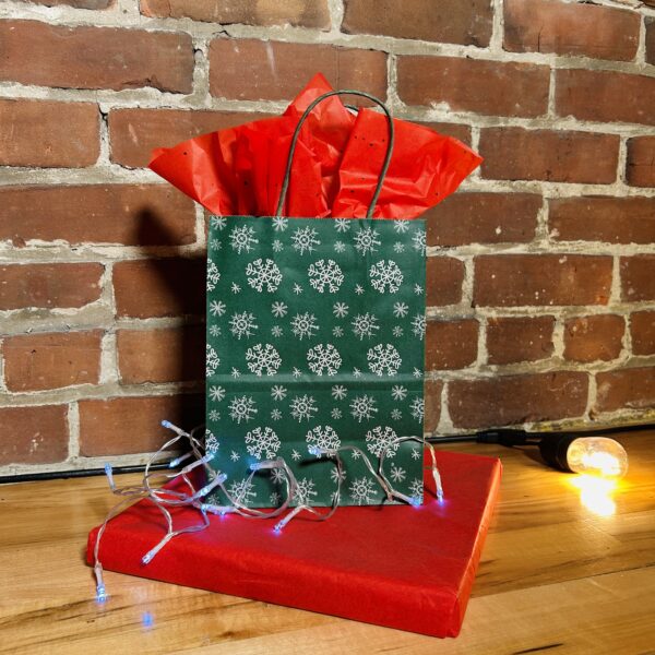 Christmas Gift Packaging: includes bag and decor